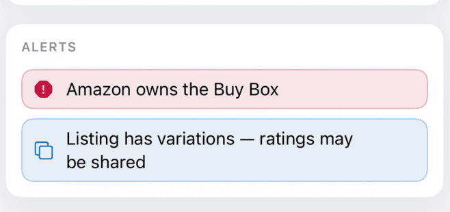 Listing alerts